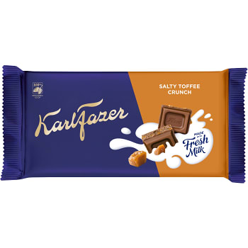Chokladkaka Salty toffee crunch 145g Fazer