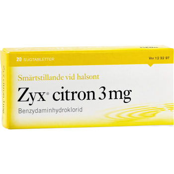 Zyx Citron Sugtablett 3mg 20-p