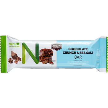 Chrunch bar Viktkontroll Chocolate crunch &amp; seasalt 60g Nutrilett