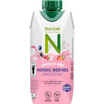 Viktkontroll Nordic berries Smoothie Mindre socker 330ml Nutrilett