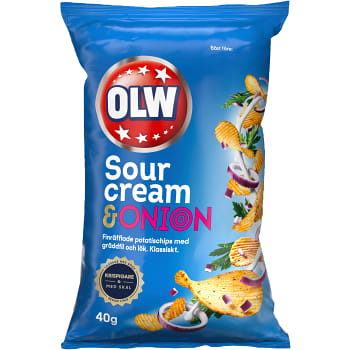 Chips Sourcream &amp; Onion liten påse 40g OLW