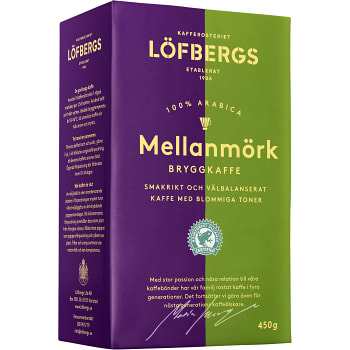 Bryggkaffe Mellanmörk 450g Löfbergs