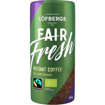 Snabbkaffe Fair Fresh Ekologisk 100g Fairtrade Löfbergs