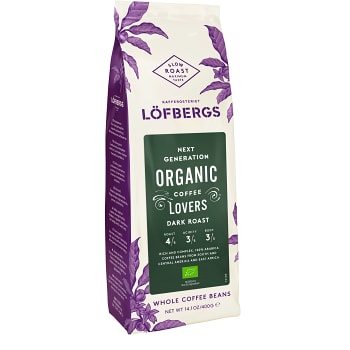 Kaffe Hela bönor Mörkrost Ekologiskt 400g Löfbergs