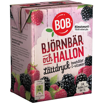 Lättdryck Björnbär &amp; hallon Koncentrat 2dl BOB