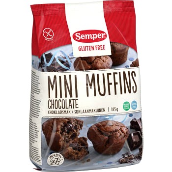 Mini Muffins Choklad Glutenfri 185g Semper