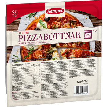 Pizzabottnar Glutenfria 300g Semper