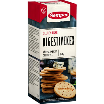 Digestivekex Glutenfri 160g Semper