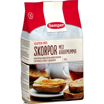 Skorpor med Kardemumma Glutenfri 150g Semper