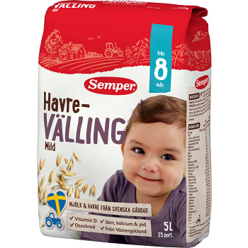 Havrevälling mild Från 8m 5l Semper