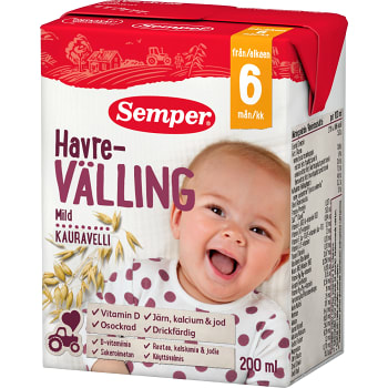 Havrevälling Mild Drickfärdig Från 6m 200ml Semper