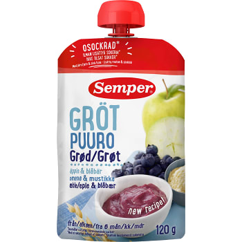 Gröt blåbär & äpple 120g Semper