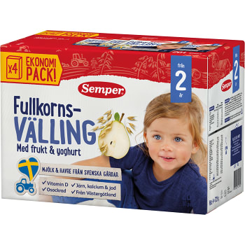 Fullkornsvälling Från 2år 4-p 20l Semper