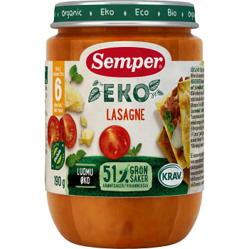 Lasagne Från 6m 190g KRAV Semper