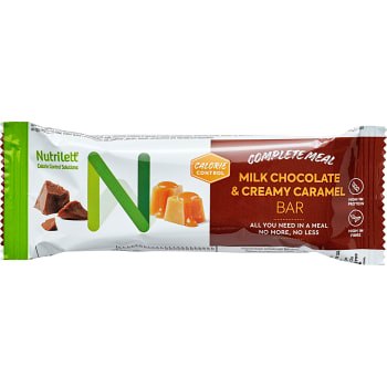 Milk chocolate &amp; creamy caramel bar Viktkontroll 60g Nutrilett