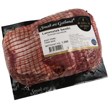 Lammstek benfri nätad ca 1,2kg Smak av Gotland