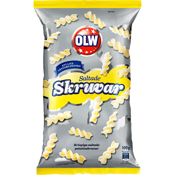 Skruvar Lättsaltade 100g OLW