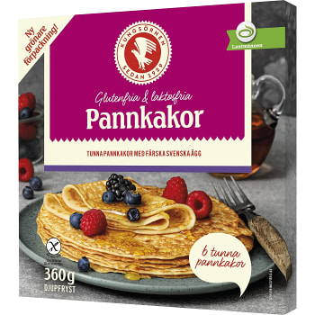 Pannkakor gluten &amp; laktosfria frysta 360g Kungsörnen