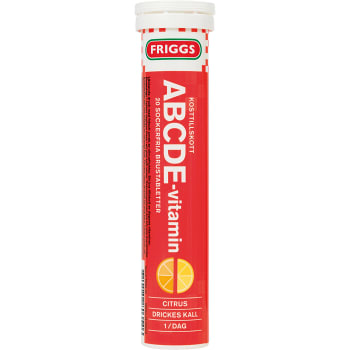 Brustablett ABCDE vitamin Citrus 20-p 1000mg Friggs