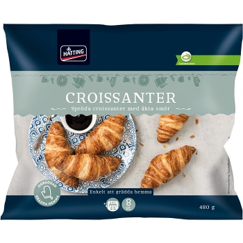 Croissanter Ogräddade 8-p 480g Hatting