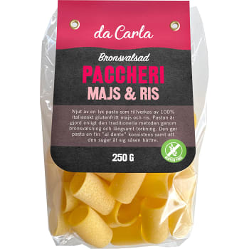 Paccheri Majs & Ris Glutenfri 250g Da Carla