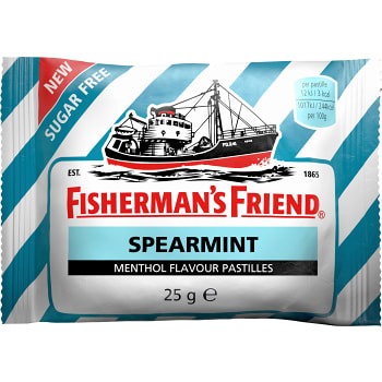 Halstabletter Spearmint Sockerfri 25g Fisherman's Friend