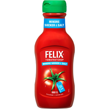 Ketchup Mindre socker &amp; salt 980g Felix