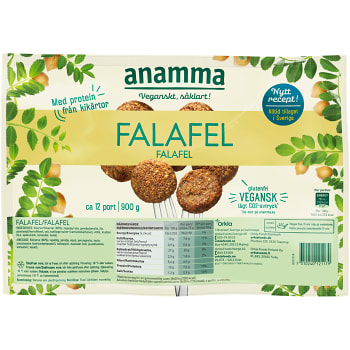 Falafel Vegansk Fryst 900g Anamma
