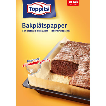 Bakplåtspapper 30 ark Miljömärkt Toppits