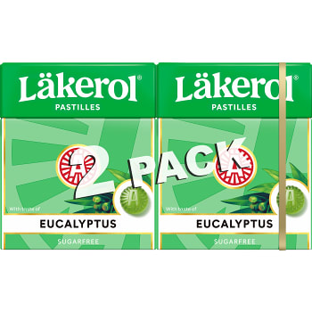 Halstabletter Eucalyptus Sockerfri 2-p 50g Läkerol