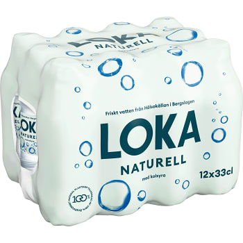 Vatten Kolsyrad Naturell 33cl 12-p Loka