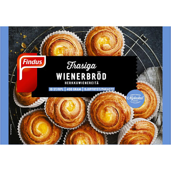 Wienerbröd Gräddade Fryst 10-p 400g Findus