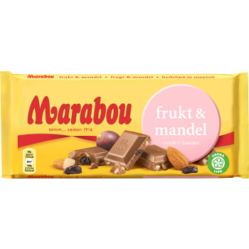 Chokladkaka Frukt &amp; Mandel 200g Marabou