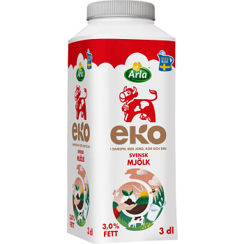 Standardmjölk 3,0% Ekologisk 3dl Arla Ko®