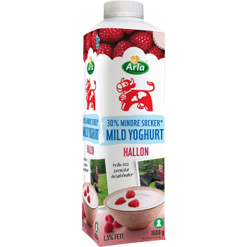 Mild Yoghurt Hallon 1,5% lättsockrad 1000g Arla Ko®
