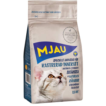 Kattmat Kastrerad Innekatt 2,8kg Mjau