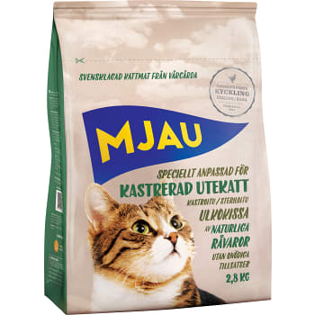 Kattmat Kastrerad utekatt 2,8kg Mjau