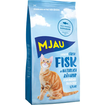 Kattmat Fisk & naturliga råvaror 1,75kg Mjau