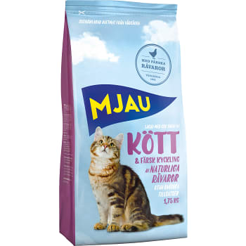 Kattmat Kött & färsk kyckling 1,75kg Mjau