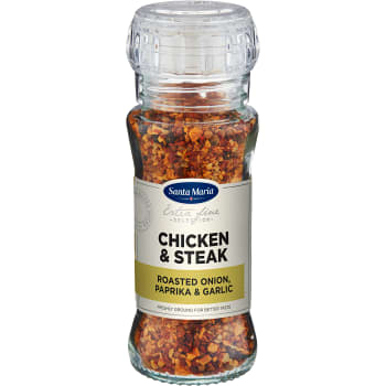 Chicken &amp; steak Kryddblandning Kvarn 75g Santa Maria