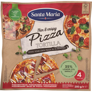 Pizza Tortilla 4-p 280g Santa Maria