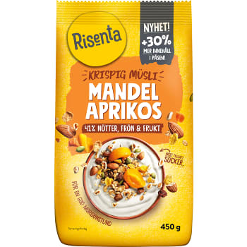 Krispig Müsli Mandel Aprikos 450 g Risenta