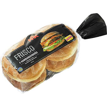 Hamburgerbröd Frisco 4-p 324g Korvbrödsbagarn