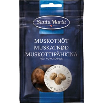 Krydda Muskotnöt Hel påse 10g Santa Maria