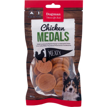 Hundgodis Chicken Medals 80g Dogman