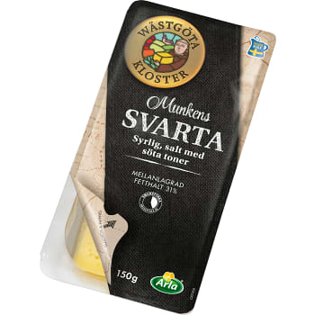 Munkens Svarta mellan skivad 31% 150g Wästgöta Kloster