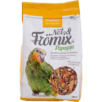 Fågelfoder Nöt &amp; Frömix Papegoja 750g Dogman