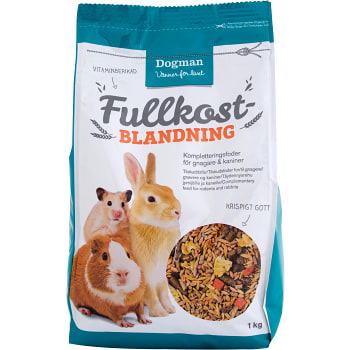 Fullkostblandning för Gagnare &amp; Kaniner 1kg Dogman