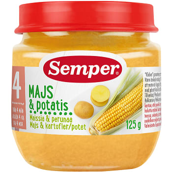 Majs & potatis Från 4mån 125g Semper