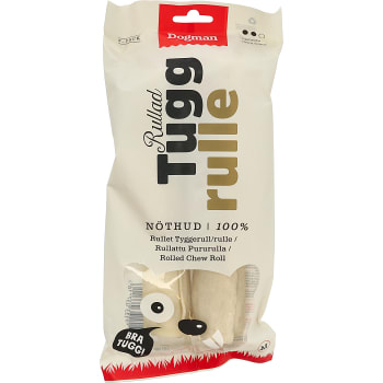 Tuggrulle rullad vit M 2-p Dogman